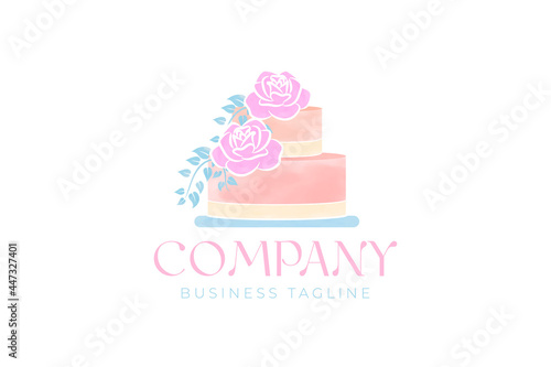 Retro Cake Logo Design