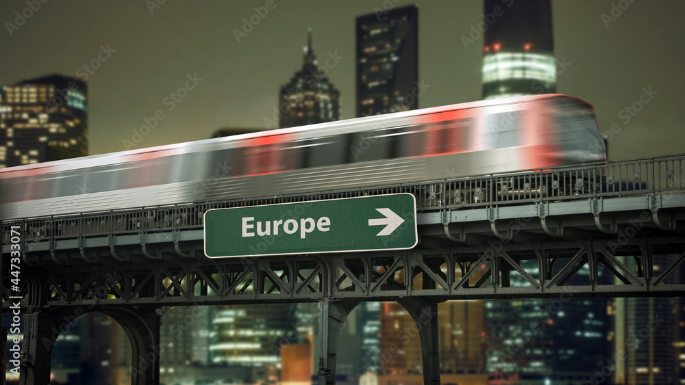 Street Sign to Europe