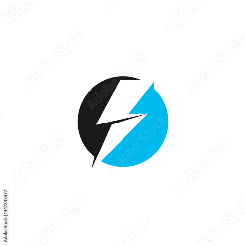 Flash Thunderbolt Energy Power Logo design vector template linear style. Fast speed electricity battery Logotype concept icon.