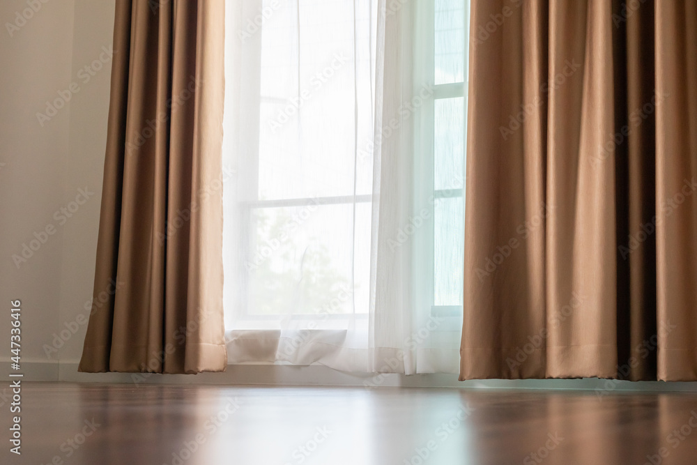 Curtain window interior decoration in living room Curtain window interior decoration in living room
