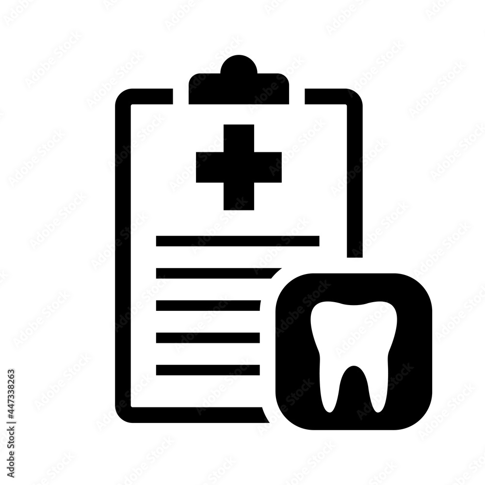 Dental checklist and tooth icon, Hygiene routine concept, Teeth ...