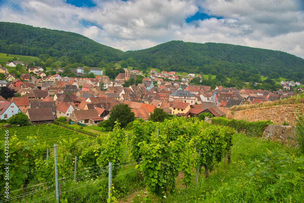 Blick auf Soultzbach-les-Bains in den Vogesen