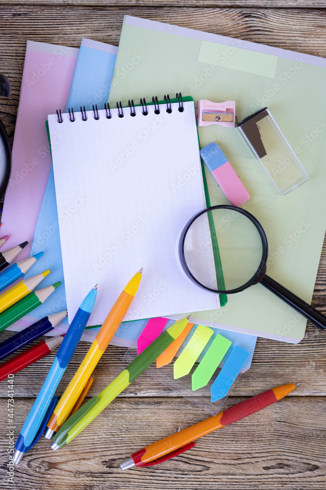 school supplies on the table school supplies on the table