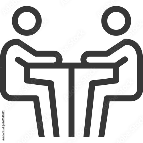 meeting line icon