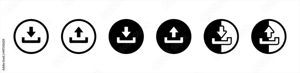 Download icon set, download button Collection, Vector illustration. Download icon set, download button Collection, Vector illustration.