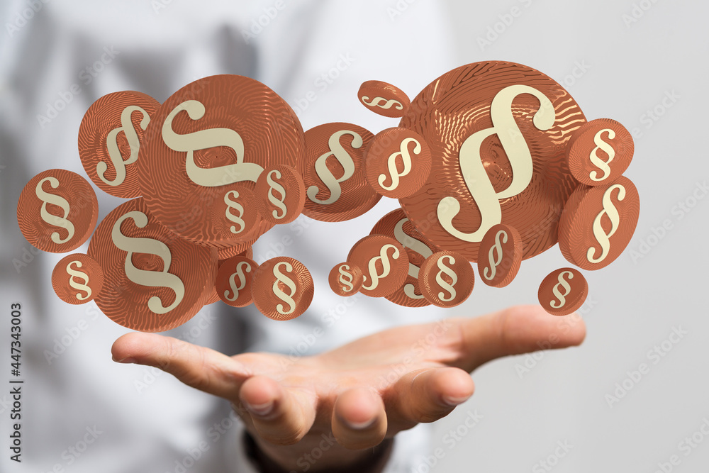 Law and justice concept modern 3d