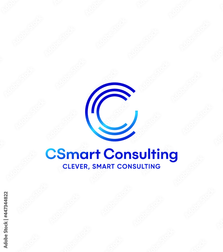 Clever, Smart Consulting creative modern colorful vector logo template