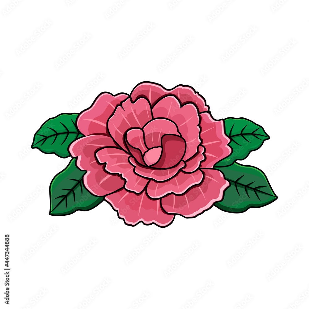 Isolated sketch of a flower Vector illustration Isolated sketch of a flower Vector illustration