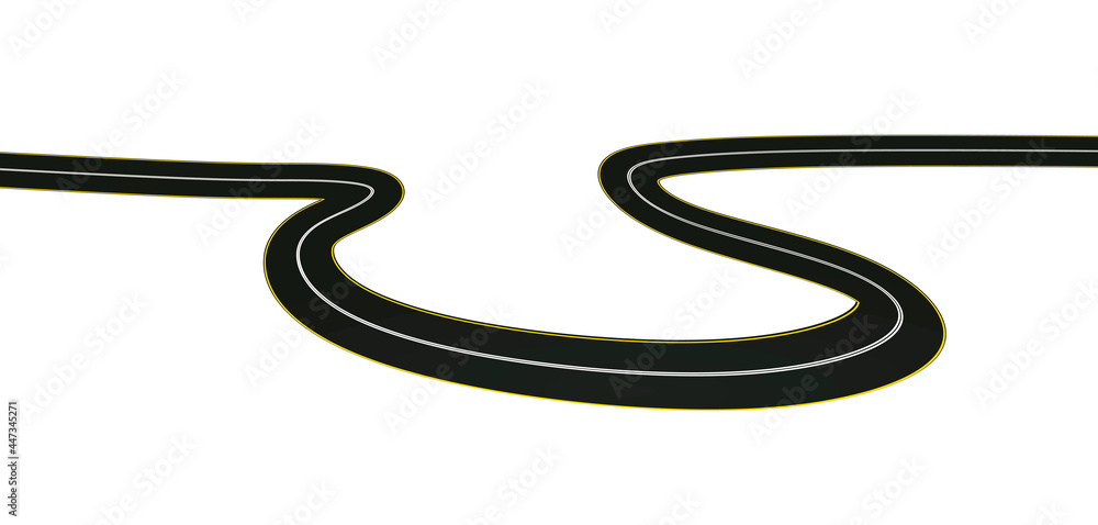 Curve road background. vector illustration Curve road background. vector illustration
