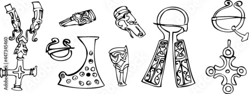 Medieval men's jewelry Slavs
