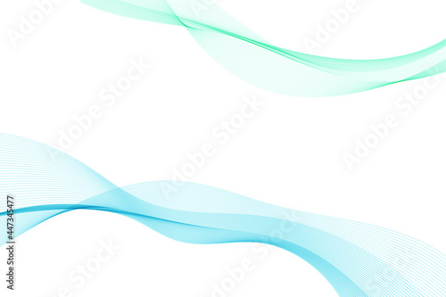 Abstract wave flow lines isolated on white background. Wavy fluid pattern design. Modern concept for presentation, banner, backdrop. Vector illustration of dynamic swoosh