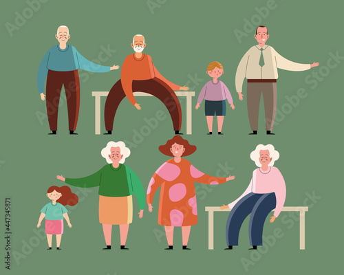 grandparents and children