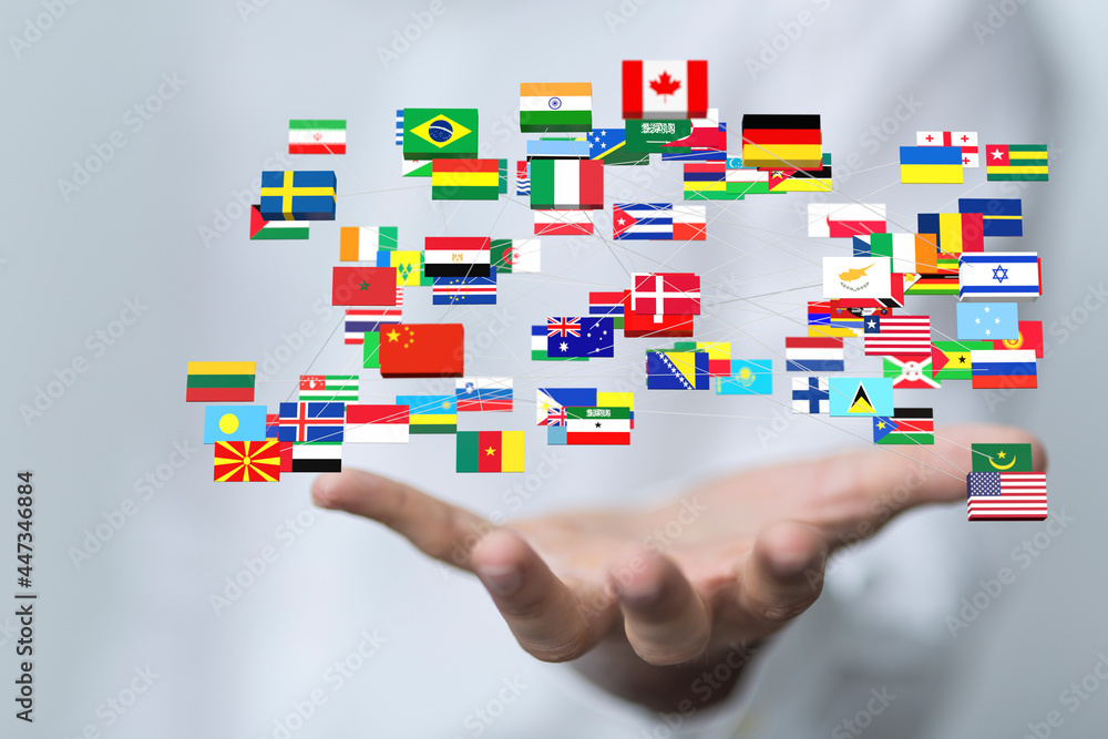 National flags of the countries 3d National flags of the countries 3d