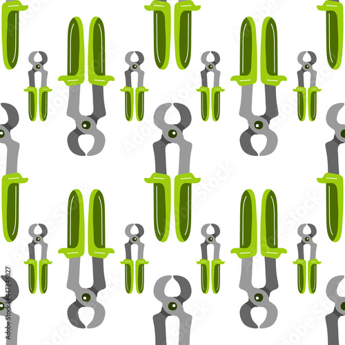 pliers nippers seamless pattern colored vector hand tools