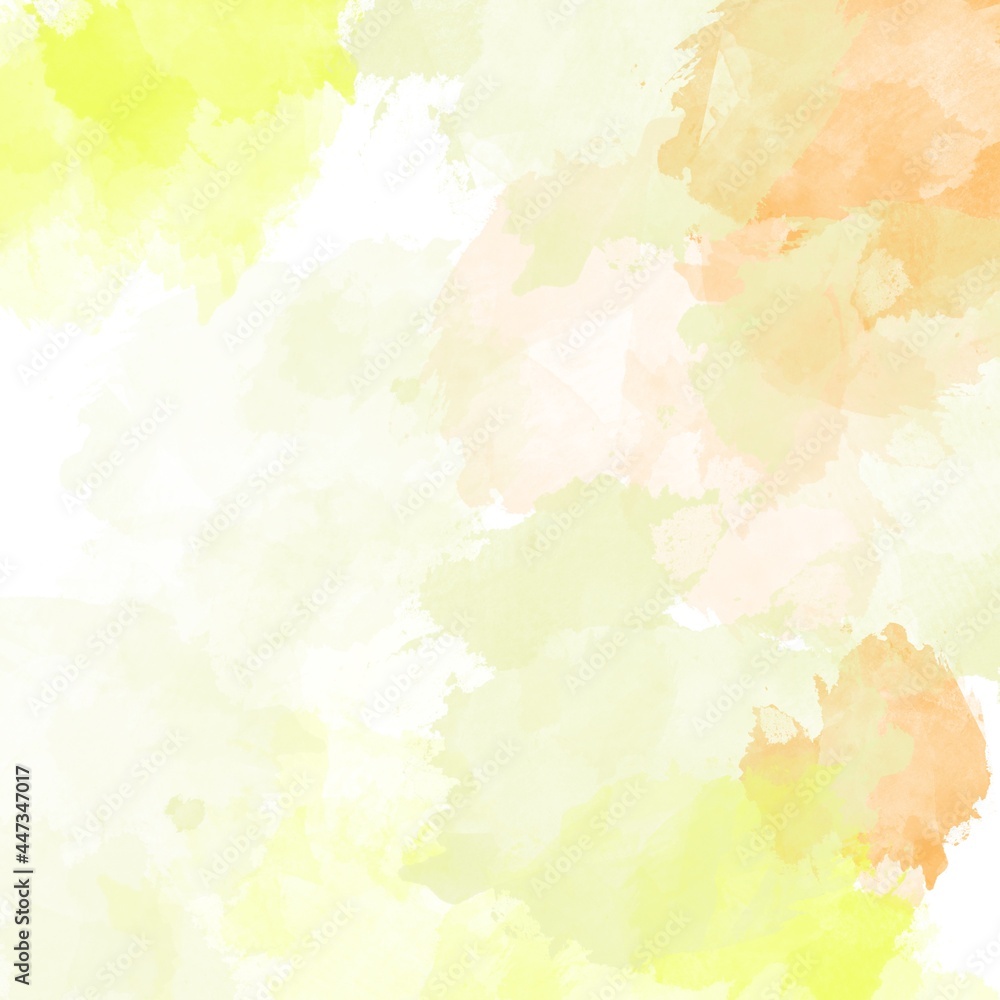 abstract watercolor background with spots of yellow orange color