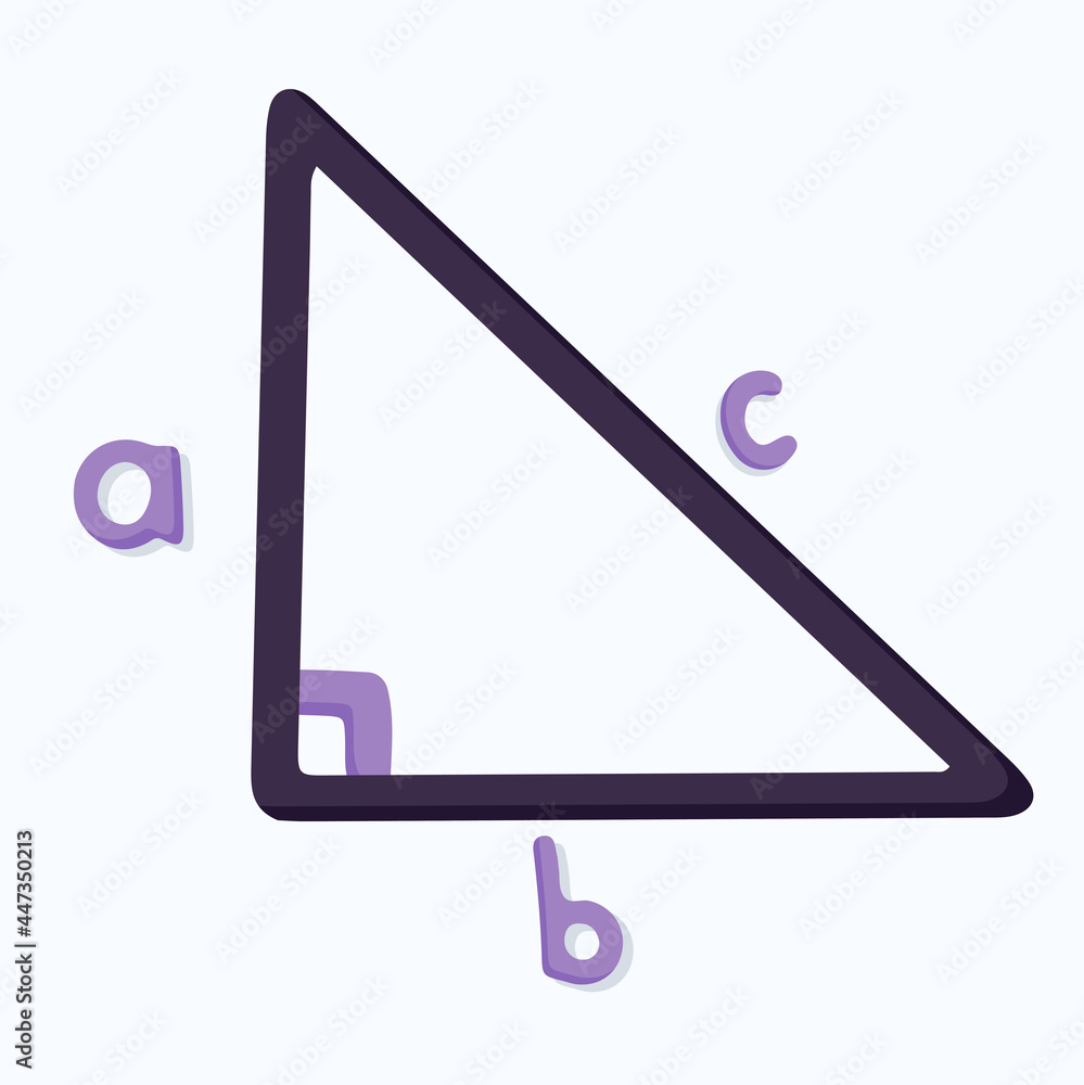 Right triangle on a white background Right triangle on a white background