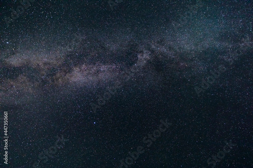 Milky way over mountains in...