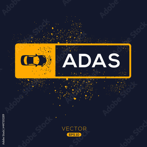 Creative (ADAS _ Advanced driver assistance systems) Icon ,Vector sign. photo