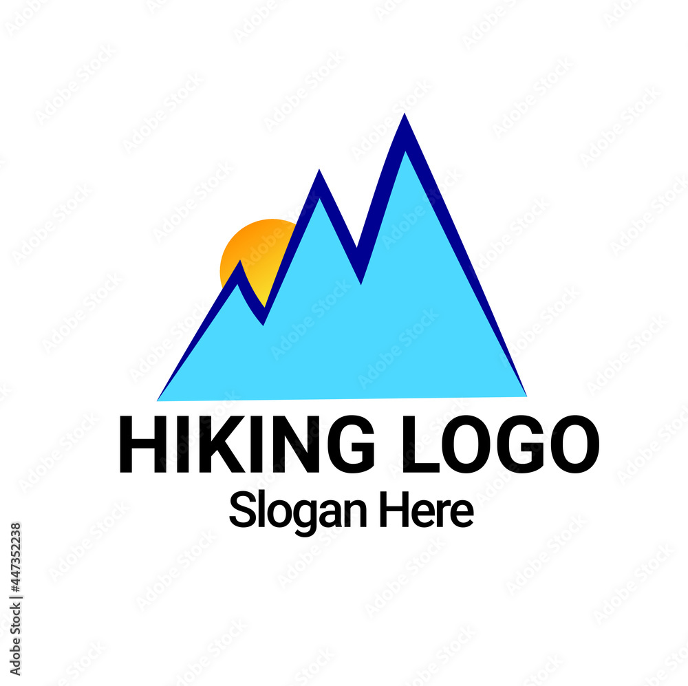Hiking Logo for Tourist and Travel Agencies. Hiking Logo for Tourist and Travel Agencies.