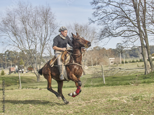 hombre adulto montando a caballo © Ramiro Ruiz