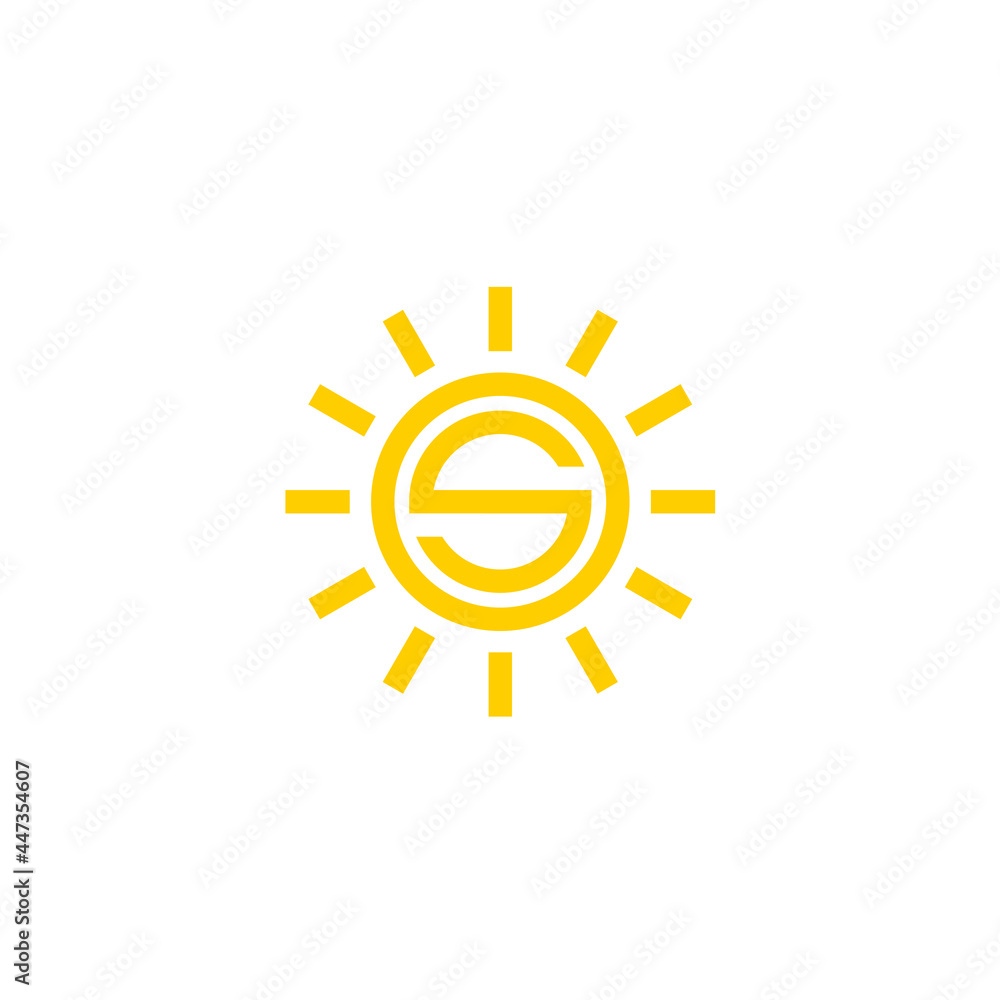 sunrise letter s logo design sunrise letter s logo design