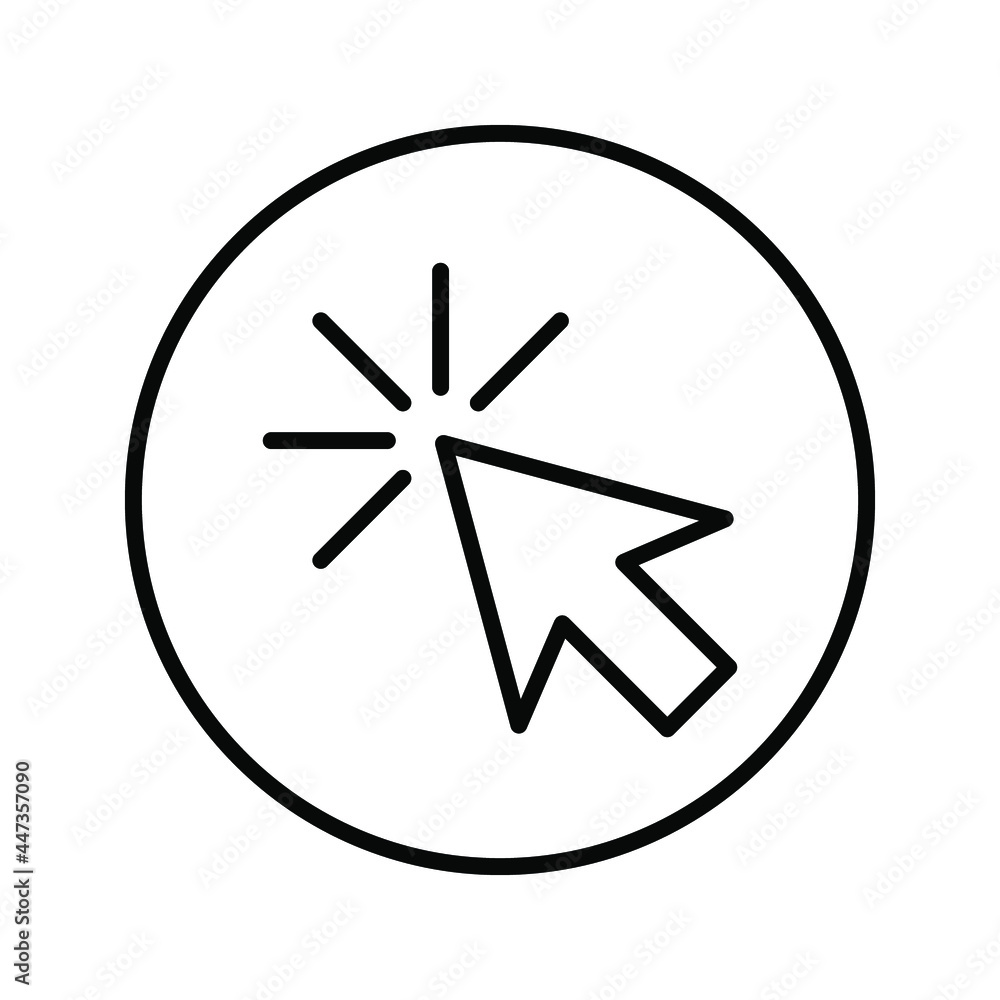 Cursor line icon. Vector symbol in trendy flat style. Click arrow color editable Cursor line icon. Vector symbol in trendy flat style. Click arrow color editable