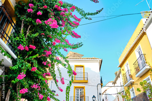 Marbella, Malaga July 16, 2021, Strolling through the old town of Marbella, a beautiful tourist destination
