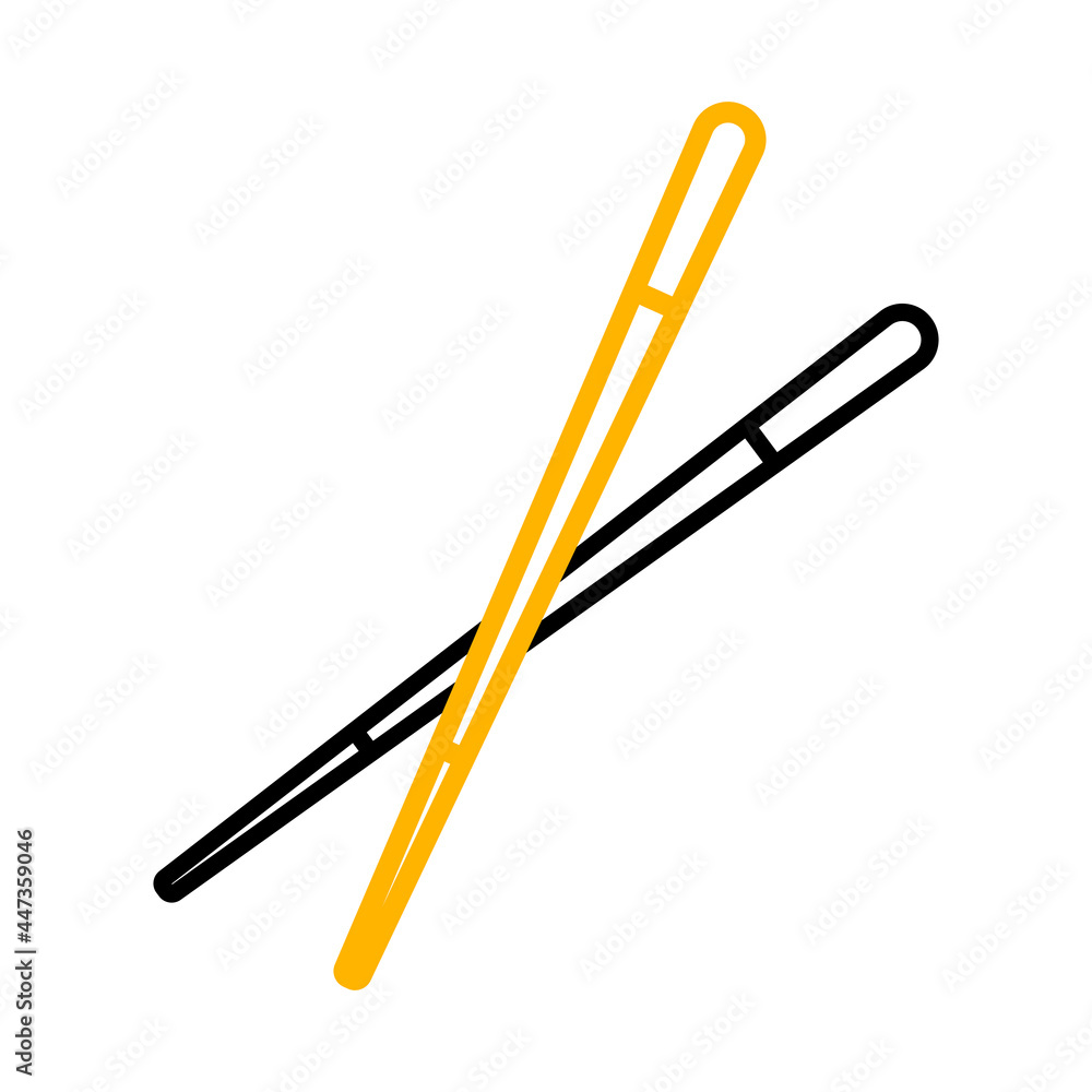 Chinese chopsticks, chop sticks vector flat icon Chinese chopsticks, chop sticks vector flat icon