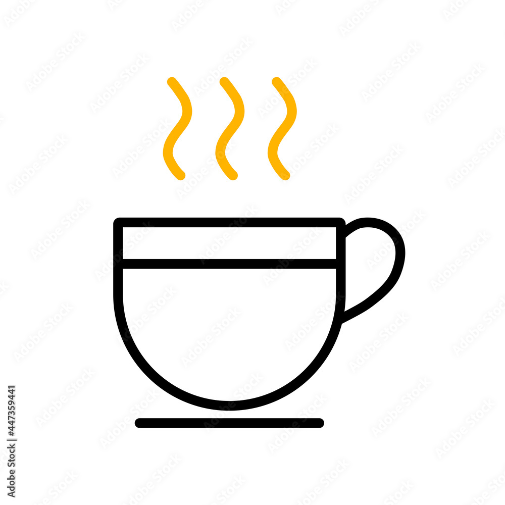 Cup of coffee tea with steam vector icon Cup of coffee tea with steam vector icon