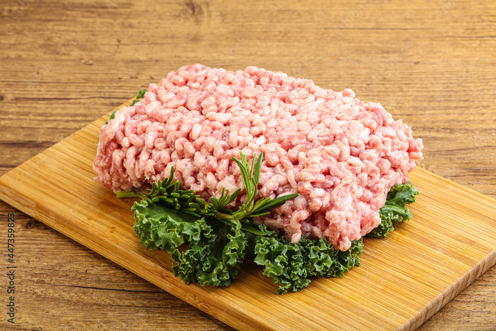 Raw pork minced meat for cooking Raw pork minced meat for cooking