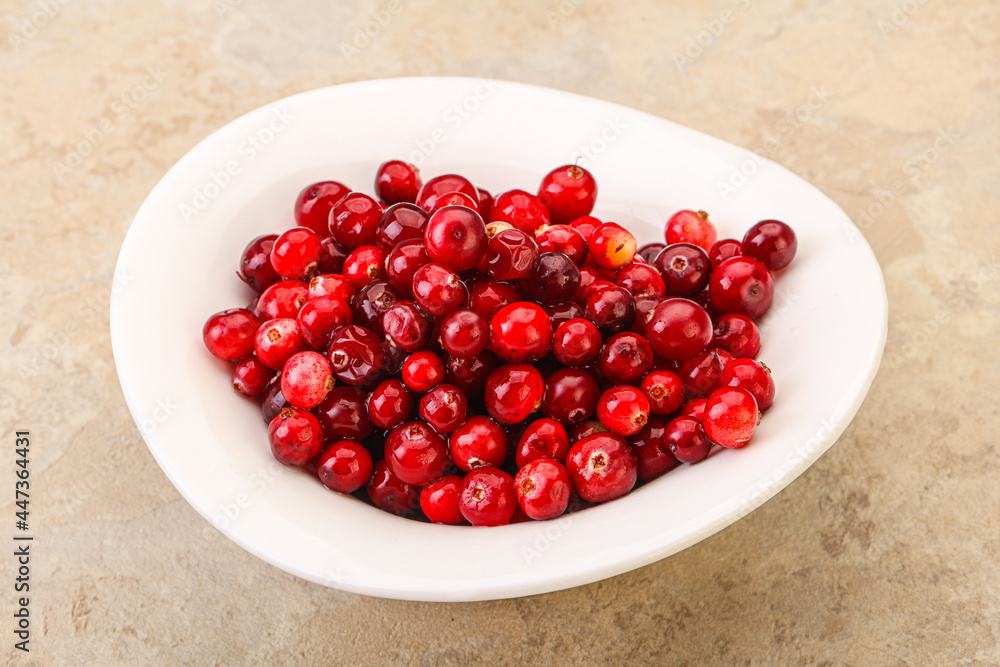 Sweet and tasty cranberry in the bowl Sweet and tasty cranberry in the bowl