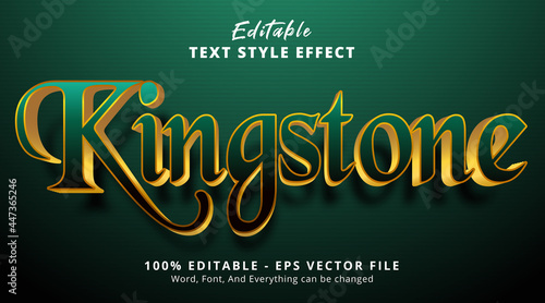 Editable text effect, King stone text on nicely color gradient style template