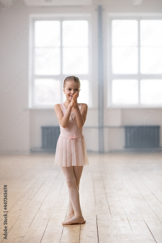 Smiling girl in ballet class Smiling girl in ballet class