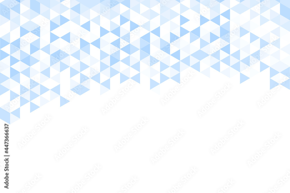 Obraz premium Polygonal blue mosaic background. Abstract low poly vector illustration. Triangular pattern, copy space. Template geometric business design with triangle for poster, banner, card, flyer. Copy space