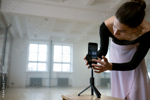Preparing phone to shoot ballet lessons