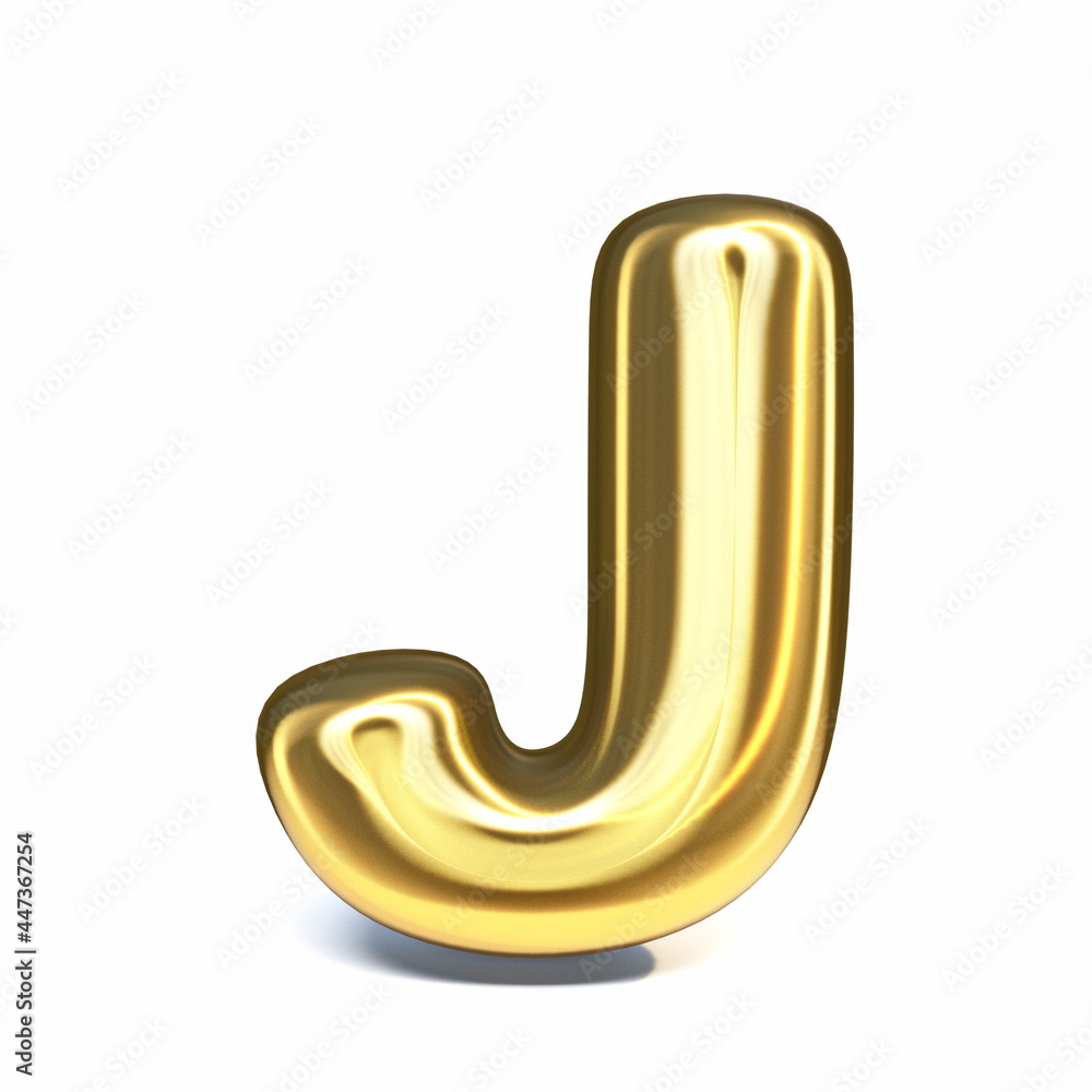 Golden font Letter J 3D Golden font Letter J 3D