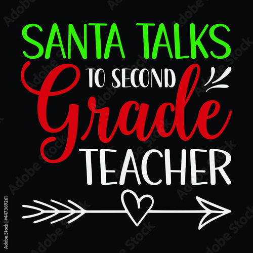 Santa talks to second grade teacher