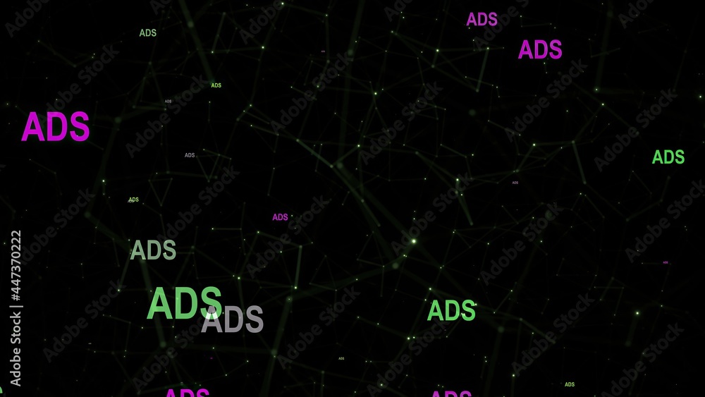 Obraz premium Adds text against network background