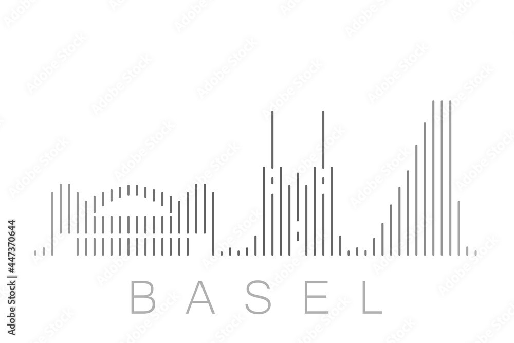 Vertical Bars Basel Landmark Skyline