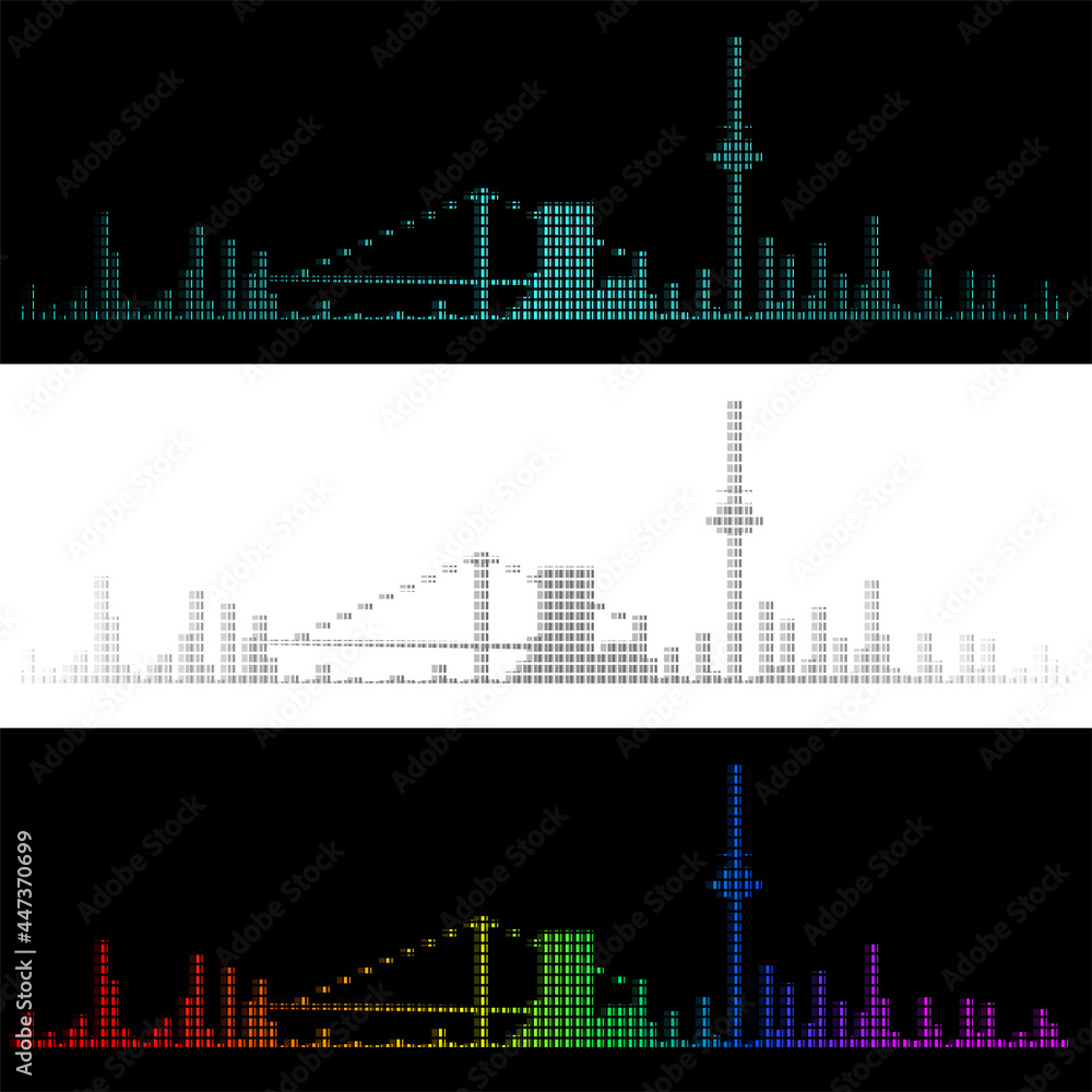 Obraz premium Sound Graph Style Mannheim Skyline