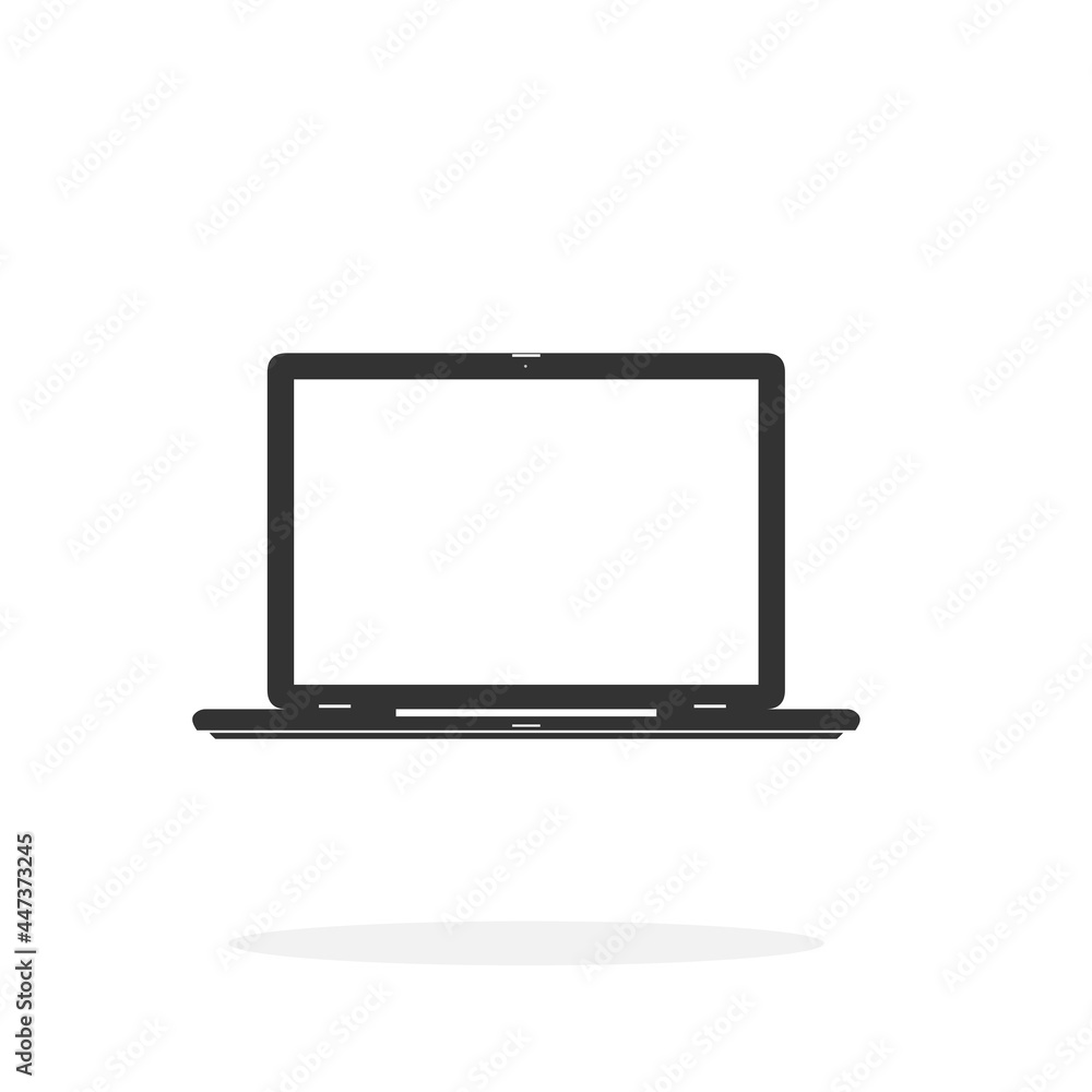 Laptop flat Black Icon Vector illustration Laptop flat Black Icon Vector illustration
