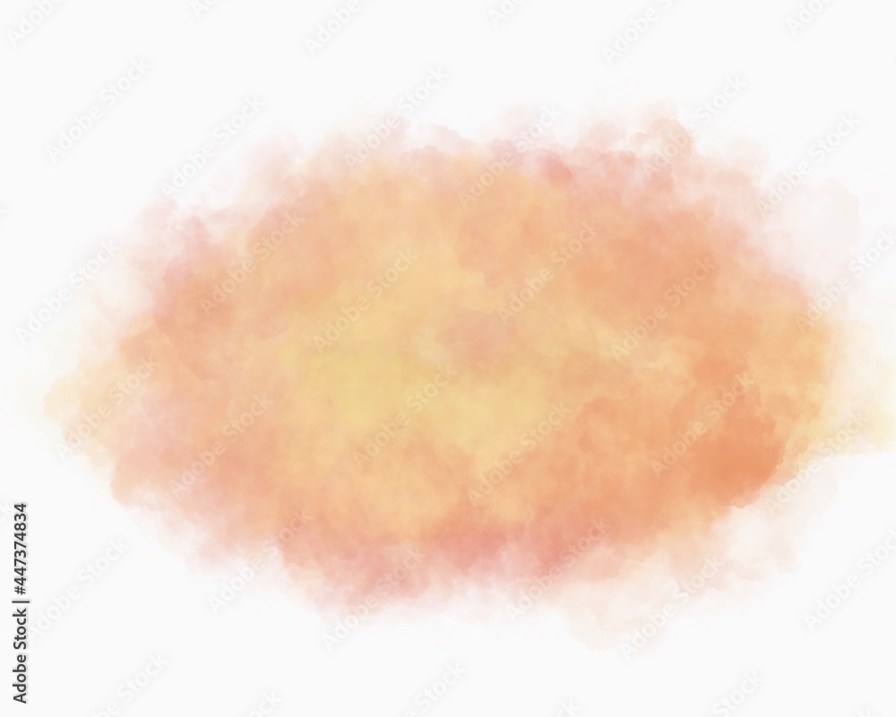 orange haze watercolor splash painted background, pastel color with pattern cloud texture effect, with free space to put letters illustration wallpaper