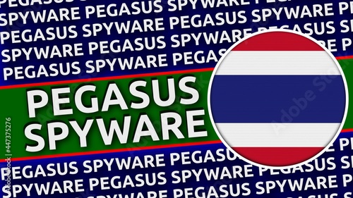 Thailand Circular Flag with Pegasus Spyware Titles Illustration Free Download Thailand Circular Flag with Pegasus Spyware Titles Illustration - GFXLoad