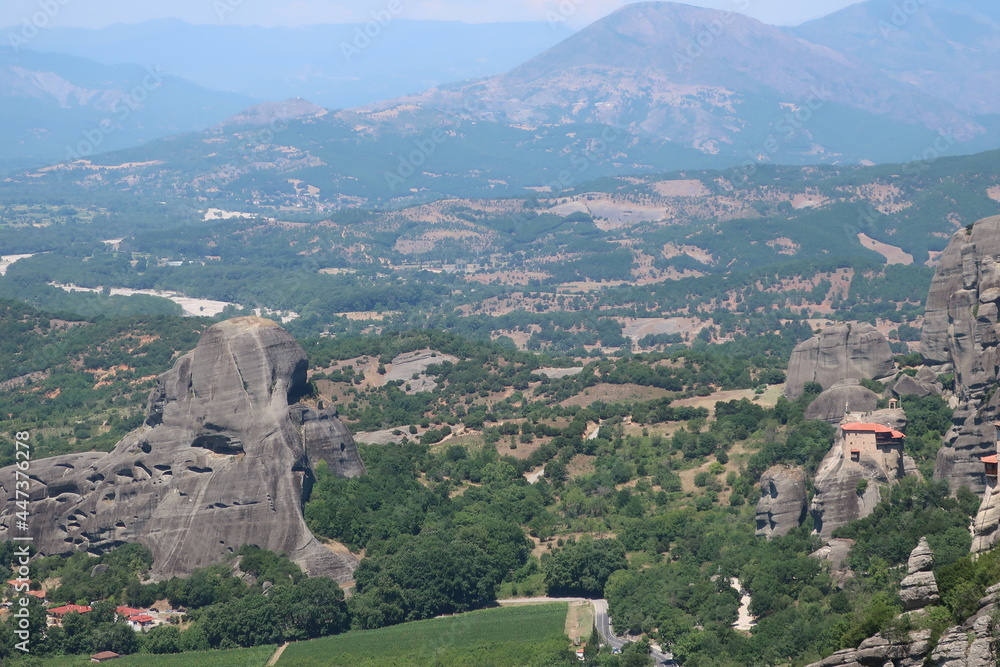 Fototapeta premium View from a monastery in Meteora