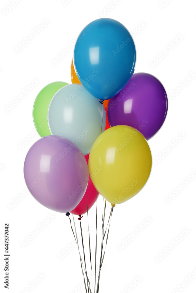 Bunch of colorful balloons on white background Bunch of colorful balloons on white background
