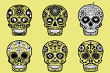Day fo the dead skull. Dia de los muertos. vector design for brochure banner tattoo.