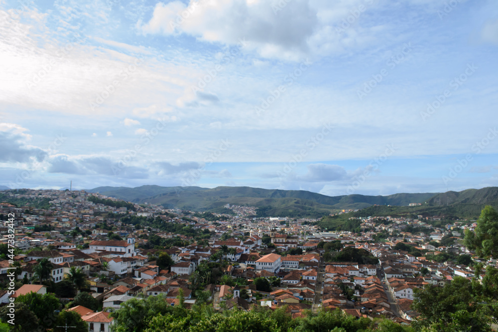 Panorama of the city of  Mariana - Minas Gerais - Brazil