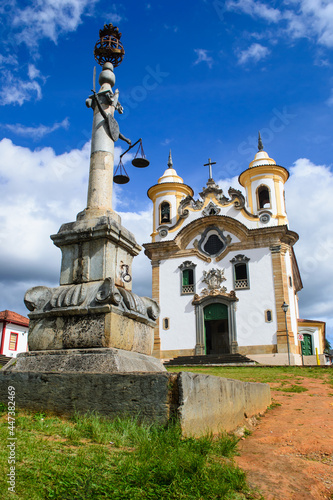 Pillory in front of Church - Mariana - Minas Gerais - Brazil