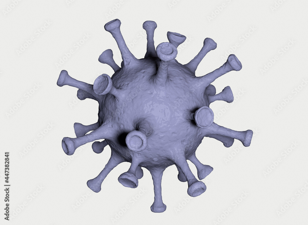 The virus is slimy with scuffs 3d-illustration 3d-rendering