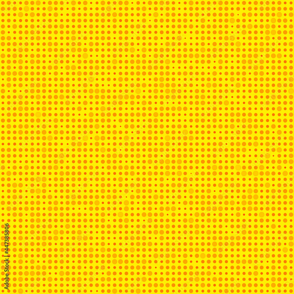 Seamless polka dot pattern. Yellow background. Seamless polka dot pattern. Yellow background.